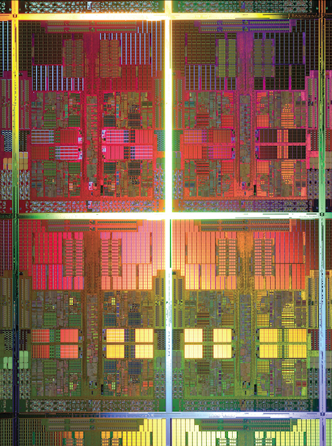 AMD 45nm
							    Shanghai
							    quad-core
							    Opteron dice