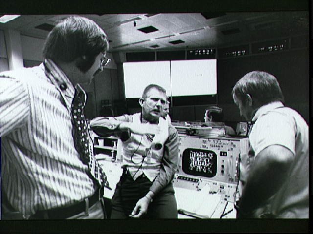 Apollo 17 Mission
						   Control, average
						   age 26