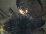 Suzuryo and my cat Bon
